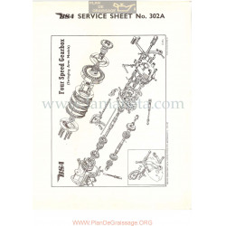 Bsa Service Sheet N 302a P1956 Despice Caja Cambio 4 Marchas Modelos Grupo B Ingles