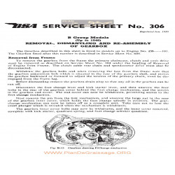 Bsa Service Sheet N 306 P1967 Removal Dsmantling And Reassembly Of B Group Gearbox
