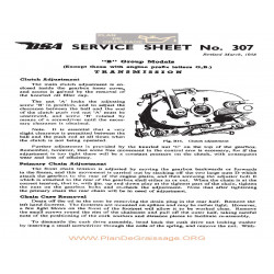 Bsa Service Sheet N 307 P1967 B Group Transmission Adjustments