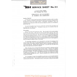Bsa Service Sheet N 311 P1967 Gearbox And Gearchange