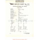 Bsa Service Sheet N 312 P1956 Datos Utiles Modelos Grupo  B Ingles