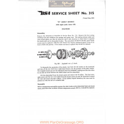 Bsa Service Sheet N 315 P1967 Clutch 4 Spring