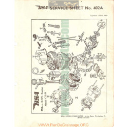 Bsa Service Sheet N 402a P1955 205cc Ohv Engine Model Ciig