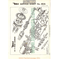 Bsa Service Sheet N 403a P1958 Cii 4 Speed Gearbox