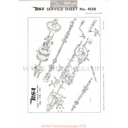 Bsa Service Sheet N 403b P1956 Despiece Caja Cambio C10 Y C12 1956 4 Marchas Ingles