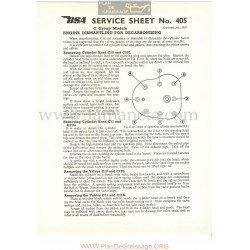Bsa Service Sheet N 405 P1956 Desmontaje Para Limpieza De Descarbonizacion  Modelos Grupo C Ingles