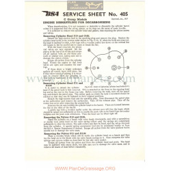 Bsa Service Sheet N 405 P1956 Desmontaje Para Limpieza De Descarbonizacion  Modelos Grupo C Ingles