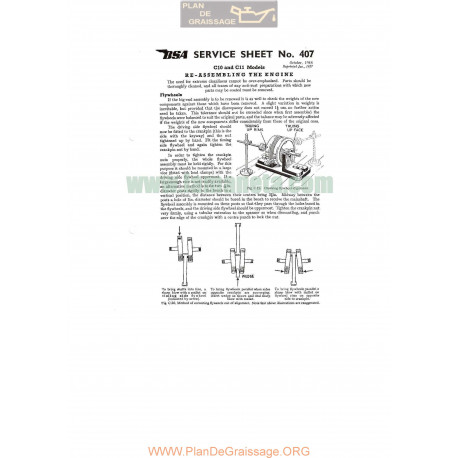 Bsa Service Sheet N 407 P1957 Re Assembling The Engine
