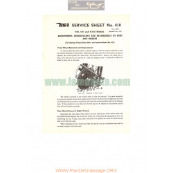 Bsa Service Sheet N 410 P1956 C10 C11g Hubs And Brakes