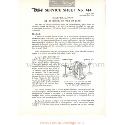 Bsa Service Sheet N 414 P1956 Montaje Motor Modelos Grupo  C10l Y C11g Ingles