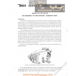 Bsa Service Sheet N 506 P1962 D1 D3 D5 Gerabox Unit