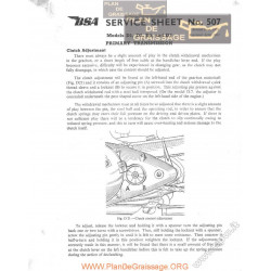 Bsa Service Sheet N 507 P1962 Primary Transmission D1 D3 D5 D7