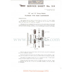 Bsa Service Sheet N 514 P1956 Suspension Trasera Plunger Modelos Grupo  D Y C Ingles