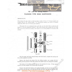 Bsa Service Sheet N 514 P1963 D C Plunger Rear Suspension
