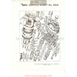 Bsa Service Sheet N 602a P1956 Caja Cambio Despiece Modelo Grupo B Y M Ingles