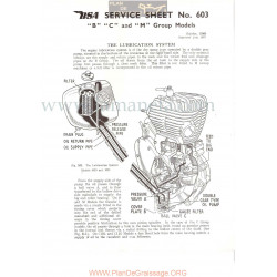 Bsa Service Sheet N 603 P1956 Lubricacion Sistema Modelos Grupo  B C Y M Ingles