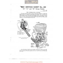 Bsa Service Sheet N 603 P1967 Lubrication System