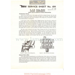 Bsa Service Sheet N 604 P1956 Ajuste De Motor Sin Desmontar Modelos Grupo  B Y M Ingles