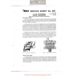 Bsa Service Sheet N 604 P1967 Engine Adjustments
