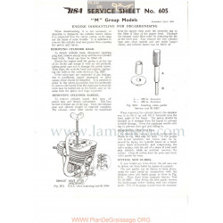Bsa Service Sheet N 605 P1956 Desmonatje Para Limpieza De Descarbonizacion  Modelos Grupo M Ingles
