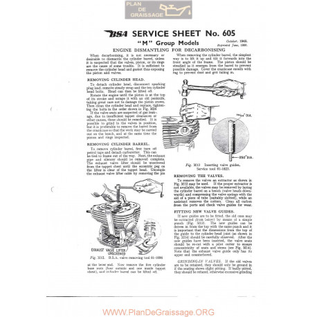 Bsa Service Sheet N 605 P1967 Decarbonising
