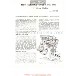 Bsa Service Sheet N 606 P1956 Desmontaje De Motor Modelos Grupo M Ingles