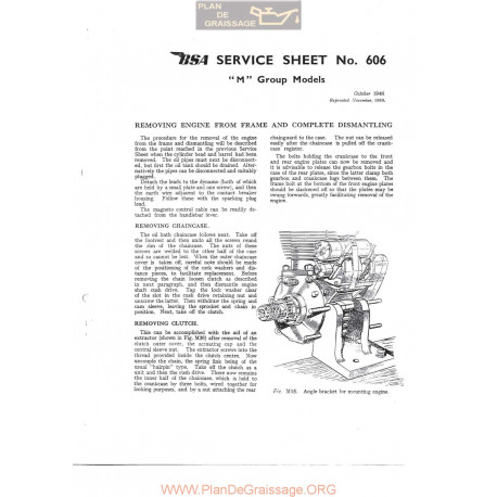 Bsa Service Sheet N 606 P1967 Engine Removal And Dismantling