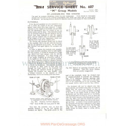 Bsa Service Sheet N 607 P1956 Montaje De Motor Modelos Grupo M Ingles