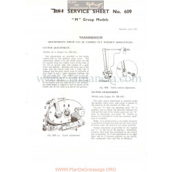 Bsa Service Sheet N 609 P1956 Ajustes De Transmision Sin Desmontar Modelos Grupo M Ingles