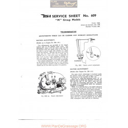 Bsa Service Sheet N 609 P1967 M Group Transmission Adjustments