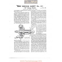 Bsa Service Sheet N 611 P1967 Hubs And Brakes M Models Girder Forks