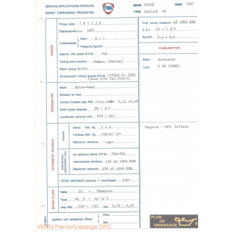 Buick Skylard V6 1967 Fina