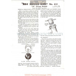 Bsa Service Sheet N 614 P1956 Montaje Y Desmontaje Direccion Y Horquilla Modelos Grupo M Ingles