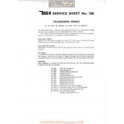 Bsa Service Sheet N 706 P1967 Tele Forks