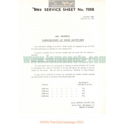 Bsa Service Sheet N 708b P1958 Carburatioon At High Altitudes
