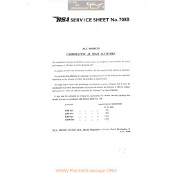Bsa Service Sheet N 708b P1967 Carbs And Altitude