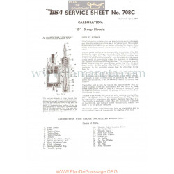 Bsa Service Sheet N 708c P1956 Carburador Modelos Grupo D Ingles
