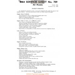 Bsa Service Sheet N 709 P1959 Fault Finding All Model