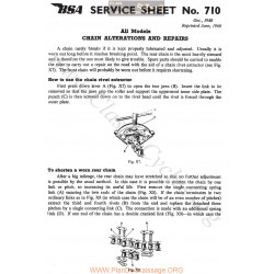 Bsa Service Sheet N 710 P1959 Chain Alterations And Repairs All Model