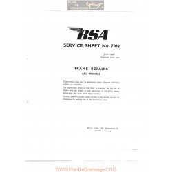 Bsa Service Sheet N 710x P1967 Frame Repairs