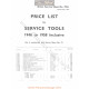 Bsa Service Sheet N 711a P1959 Service Tools Price List