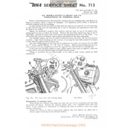 Bsa Service Sheet N 713 P1959 C15 Groupe D Dismantling Steering Head