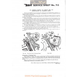 Bsa Service Sheet N 713 P1967 Steering Head