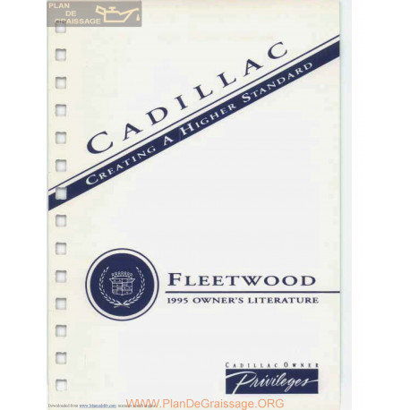 Cadillac 1995 Fleetwood User Manual
