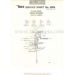Bsa Service Sheet N 808b P1956 Esquema Electrico Modelos Grupo  D Lucas Dc Ingles