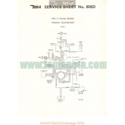 Bsa Service Sheet N 808d P1956 Wiring Diagrams C12 C Group 1956