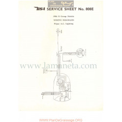 Bsa Service Sheet N 808e P1956 Esquema Electrico Modelos Grupo  D 1956 Wipac Iluminacion Ingles