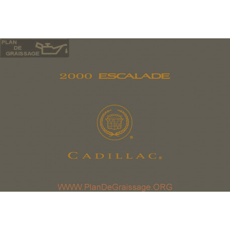 Cadillac 2000 Escalade User Manual