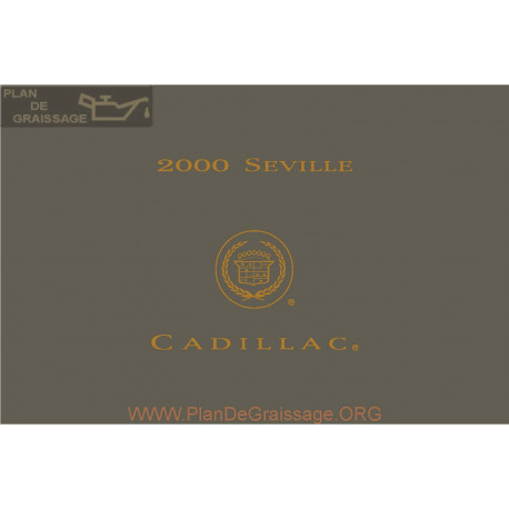 Cadillac 2000 Seville User Manual