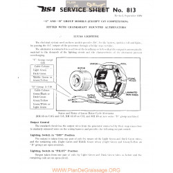 Bsa Service Sheet N 813 P1967 Alternator Lighting